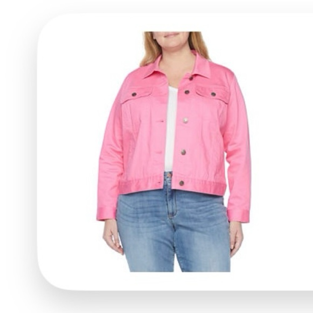 Pink Women's Denim Jacket